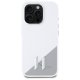 Apple iPhone 16 Pro 6.3\" Karl Lagerfeld Silicone Shadow Metal Initial MagSafe Case Cover, White | Чехол Кейс...