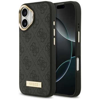 Guess 4G Logo Plate MagSafe vāciņš iPhone 17 — melns | Phone Case Cover