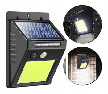 Уличный фонарь на солнечной батарее 48 COB LED с датчиком движения