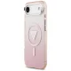 Aizsargvāciņš Guess IML Gradient Triangle Logo MagSafe priekš iPhone Air, rozā