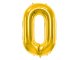 Folijas balons cipars 0 66cm dzimšanas dienas ballītei, zelta