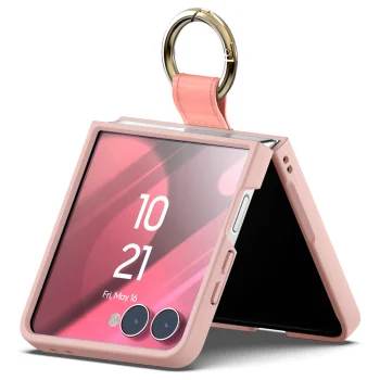 Vāciņš Mercury Gold Ring Case priekš Samsung Galaxy Z Flip8, rozā
