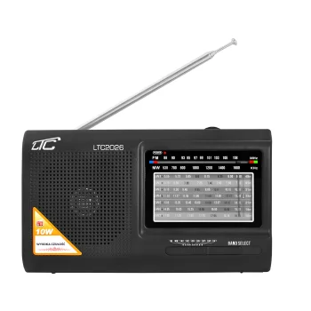 LTC WILGA kaasaskantav FM-raadio Bluetoothi ja MP3-mängijaga, must