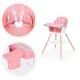 Детский стульчик для кормления ECOTOYS 2 в 1, розовый