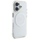 Guess IML Metal Colored Circle MagSafe Case for iPhone 16 White