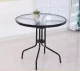 Dārza galds Multigarden, 60 cm, rūdīts stikls, melns