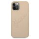 Guess iPhone 12 / 12 Pro Case Saffiano Vintage Script, Gold