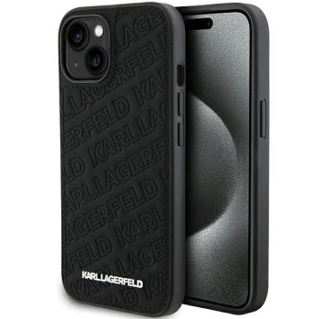 Чехол Karl Lagerfeld для iPhone 15 HC Quilted K Pattern, черный