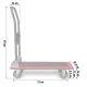 Humberg HM-505 Platform Transport Trolley, 150 kg, Black/Red