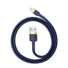 Baseus Cafule USB to Apple iPhone Lightning Data Charging Cable 1.5A, 2m, Gold+Dark Blue | Lādētājvads Datu Pārraides Kabelis