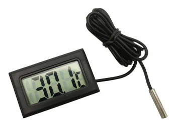 Digitālais LCD termometrs ar zondi Xline, melns