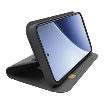 SBS Wallet Smooth atverams vāciņš Xiaomi 15 Pro, melns