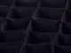 Drawer Organizer for Underwear and Socks, 16 Compartments, Black