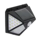 Solar LED Wall Lamp with 100 LEDs, Motion & Twilight Sensors Black
