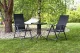 Dārza galds Multigarden, 60 cm, rūdīts stikls, melns