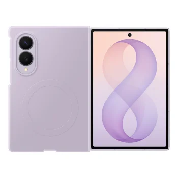 Samsung Galaxy Z Fold 8 silikona vāciņš ar MagSafe un 2 aizsargplēvēm, violets