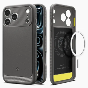 Spigen Rugged Armor Mag Case for iPhone 17 Pro, Grey