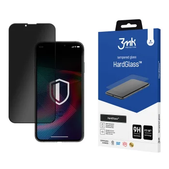 Apple iPhone 13 / 13 Pro 6.1'' 3MK HardGlass Max Privacy™ Privātais Aizsargstikls uz Visu Ekrānu | Privacy Tempered...