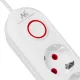 Maclean MCE395 W Pagarinātājs, 5 ligzdas, 3x USB, 1.5m, Balts