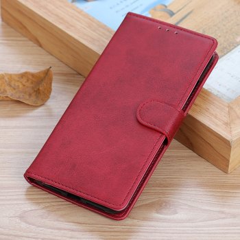 Sony Xperia 10 II PU Leather Wallet Case Cover, Red | Vāciņš Maciņš Apvalks Grāmatiņa