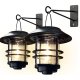 Saules dārza laterna Forever Light SUNARI FLS-40 LED, melna