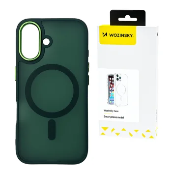 Чехол Wozinsky Fashion Case MagSafe для Samsung Galaxy S25, зеленый