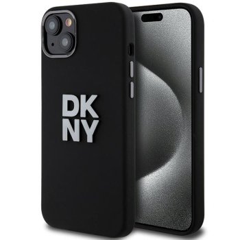 Apple iPhone 15 6.1'' DKNY Liquid Silicone Metal Logo Case Cover, Black