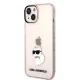 Karl Lagerfeld Ikonik Choupette iPhone 14 Plus vāciņš Pink