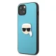 Чехол Karl Lagerfeld для iPhone 13 mini Leather Ikonik Karl\'s Head, синий