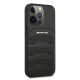 Apple iPhone 13 Pro Max 6.7\'\' AMG Leather Debossed Lines Case Cover (AMHCP13XGSEBK), Black