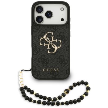 Guess iPhone 17 Pro Case 4G Strap 4G Classic Logo, Black