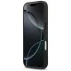 DKNY Repeat Texture Pattern with Tonal Stripe iPhone 17 Pro Case - Black