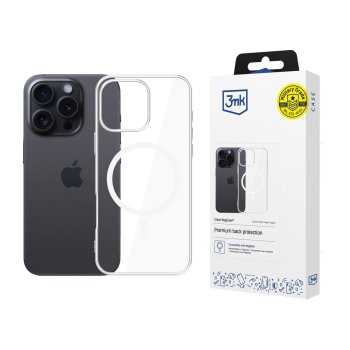 3mk Apple iPhone 16 Pro Max Case Clear MagCase, Transparent