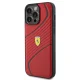 Ferrari Twist Metal Logo case for iPhone 15 Pro Max - red