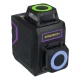 Lāzera līmeņrādis Ermenrich LV40 PRO, 8 zaļas līnijas, 360°, līdz 30 m, violets