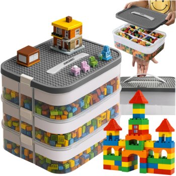 3 līmeņu kluču kaste un rotaļlietu organizators Kruzzel 25757