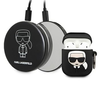 Karl Lagerfeld AirPods 1 / 2 Case & Powerbank Set, Black