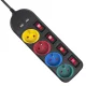 Maclean MCE229 B pagarinātājs, 4 ligzdas, 2xUSB, 1.5m, Melns