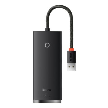 Baseus Lite Series HUB 4-Port (USB-A на 4xUSB-A 3.0) 0,25 м чёрный (WKQX030001)