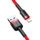 Baseus Cafule Cable Nylon Braided USB / Lightning QC3.0, 2A, 3M, Red| Lādētājvads Uzlādes Kabelis