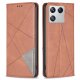 Xiaomi 13 Geometric Pattern Leather Stand Case Cover, Coffee | Чехол Кошелёк Книжка для...