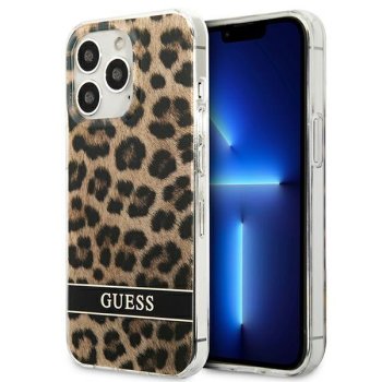 Guess iPhone 13 Pro / 13 6.1" vāciņš Leopard Brūns