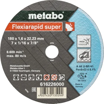 Metabo Flexiarapid Super Inox griezējdisks 180 x 1,6 x 22,23 mm TF 41