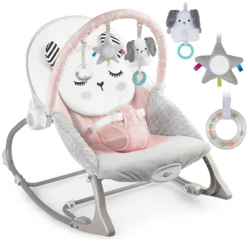 Детское кресло-качалка Nukido с вибрацией, Розовое | Kids Rocking Chair with...