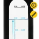 4FIZJO Glass Water Bottle with Silicone Sleeve 750 ml, Black