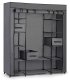 Massido Large Textile Wardrobe with Drawers, Graphite