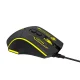 Wozinsky WMGK-1181W vadu optiskā spēļu pele 7200 DPI, melna un dzeltena