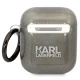 Чехол Karl Lagerfeld Glitter Karl&Choupette для AirPods 1/2, черный