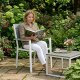 2 dārza krēslu komplekts terasei tērauds HDPE MultiGarden, pelēks un balts