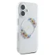 Guess iPhone 16 Case IML Flowers Wreath MagSafe, Transparent